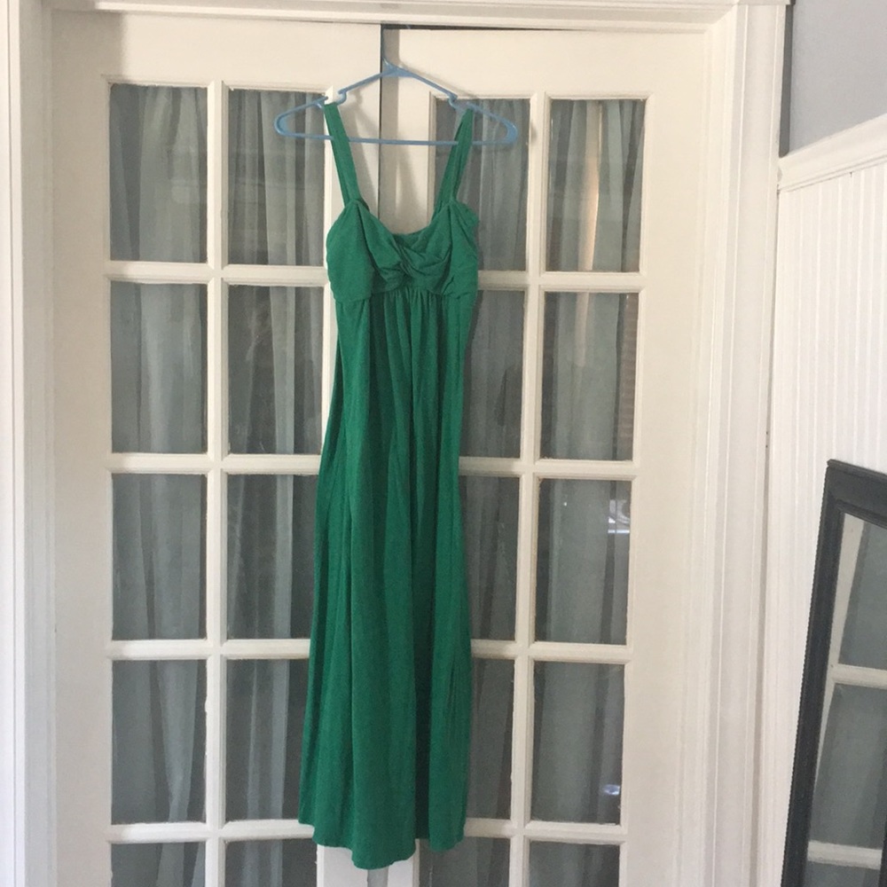 Long green summer dress